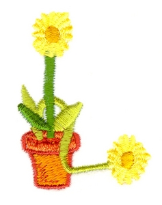 Potted Flower Letter L