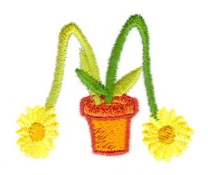 Potted Flower Letter M