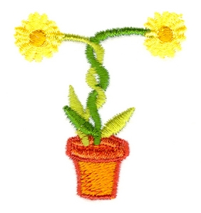 Potted Flower Letter T