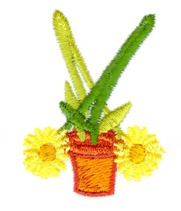 Potted Flower Letter X