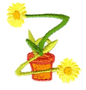 Potted Flower Letter Z