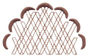 Lattice Border Half Circle Outline