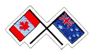 Crossed Canada and Australia Flags