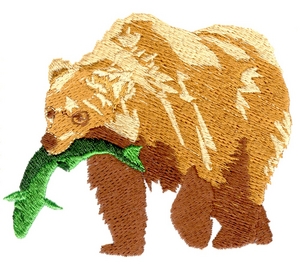 Large Bear with fish