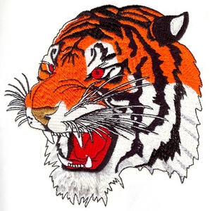 Tiger Head -large (Square Hoop)