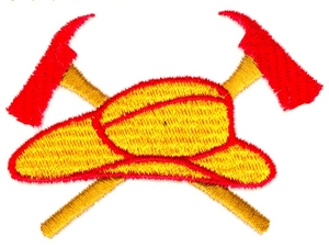 Crossed Axes and Fire Hat