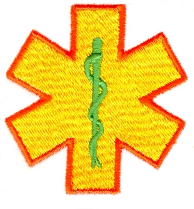 Star of life - filled w/border