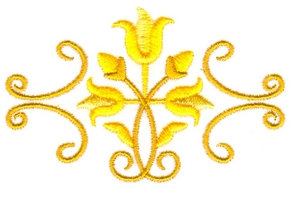 Large Floral Bar Border