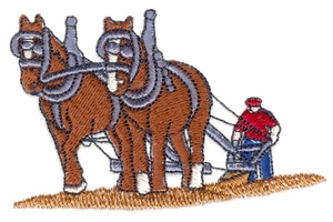 Horses & Plowman