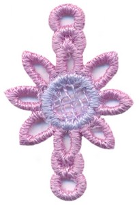 FSL - Earring Flower with Double Loops  (Free Standing)