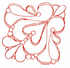 Trapunto Quilted Ribbon Corner