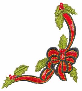 Holly and Ribbon Border