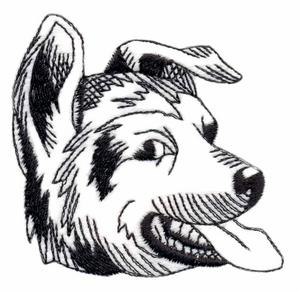 Run Stitch Puppy Head