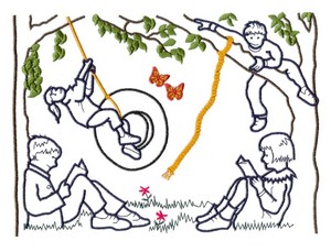 Kids at Play (Square Hoop)