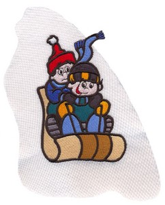 Kids on Toboggan (Square Hoop)
