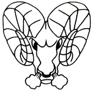 Snorting Ram's head outline