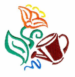 Flower and Watering Can - small