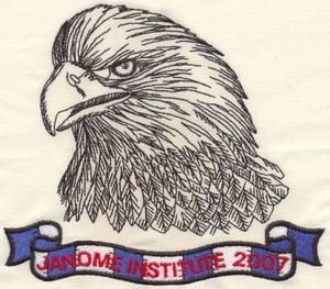 Eagle with Janome Banner