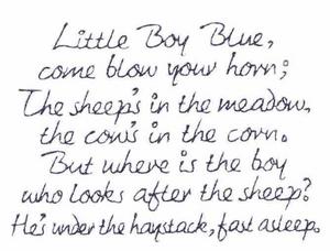 Little Boy Blue Text