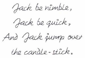 Jack Be Nimble Text