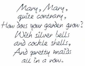 Mary, Mary  Text