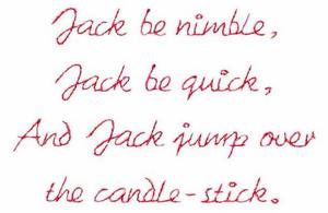 Jack Be Nimble Text