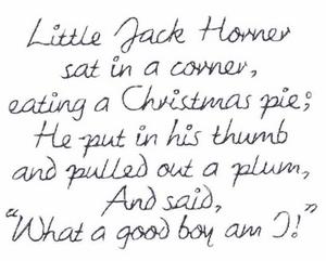Little Jack Horner Text