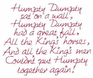 Humpty Dumpty Text