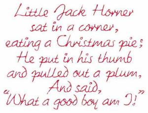 Little Jack Horner Text
