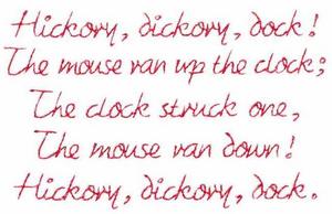 Hickory, Dickory, Dock Text