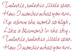 Twinkle, Twinkle Little Star Text