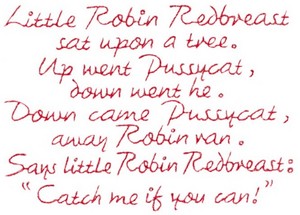 Little Robin Red Breast Text