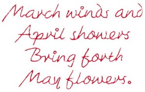 March Winds, April Showers Text