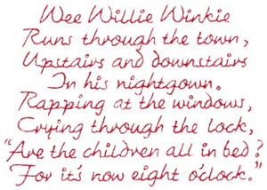 Wee Willie Winkie Text