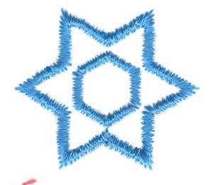 Mini Six Point Star Outline