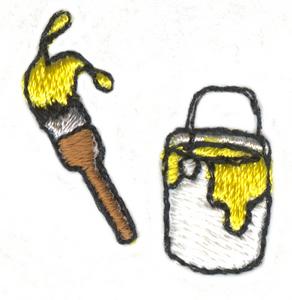 Mini Paint Can with Brush