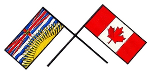 British Columbia & Canada Flags