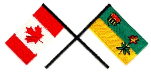Saskatchewan & Canada Flags