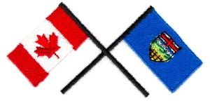 Alberta & Canada Flags