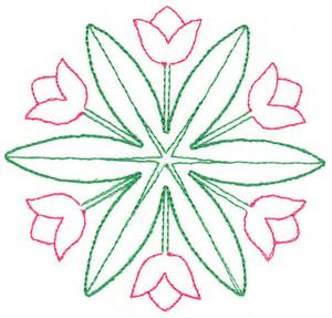 Tulip Quilt Square