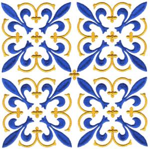 Quad Square Fleur - de - lis