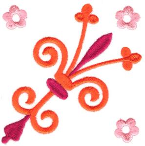 Fleur de lis Floral Square