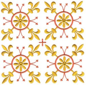Fleur De Lis Quilt Square