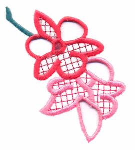 Two Flowers Cutwork