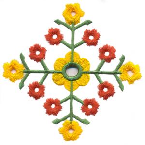Floral Diamond Cutwork