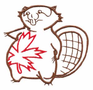 Maple Leaf Beaver ( Trapunto )