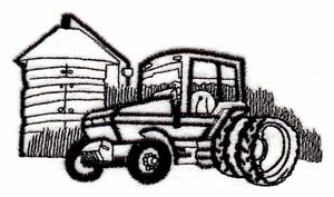 Tractor and Bin ( Trapunto )