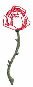 Long Stemmed Rose ( Trapunto )