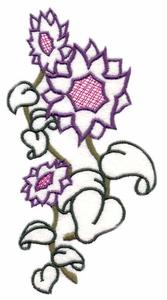 Climbing Flowers - Trapunto