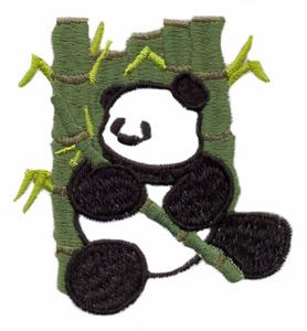 Panda and Bamboo ( Trapunto )
